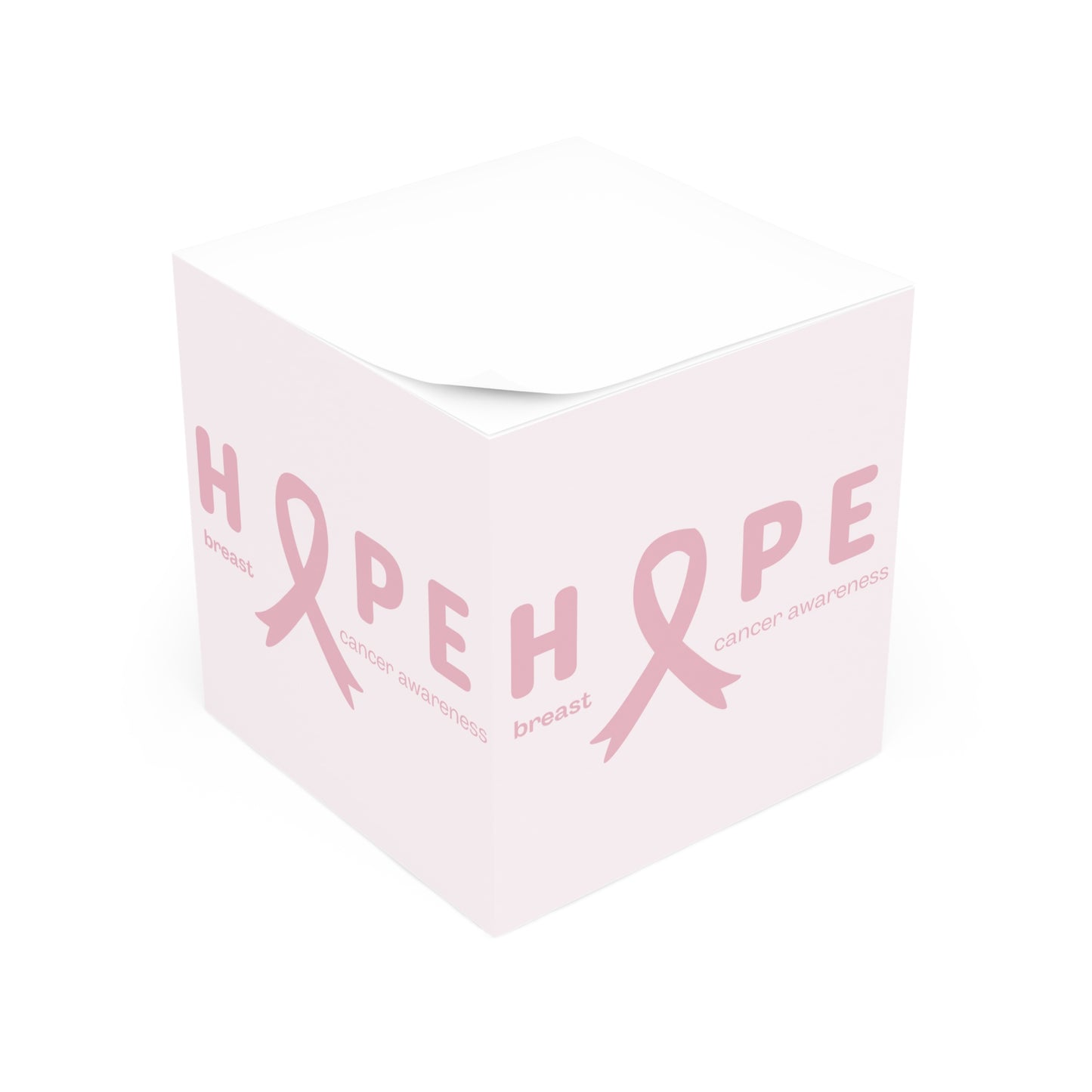 Breast Cancer Awareness Note Cube