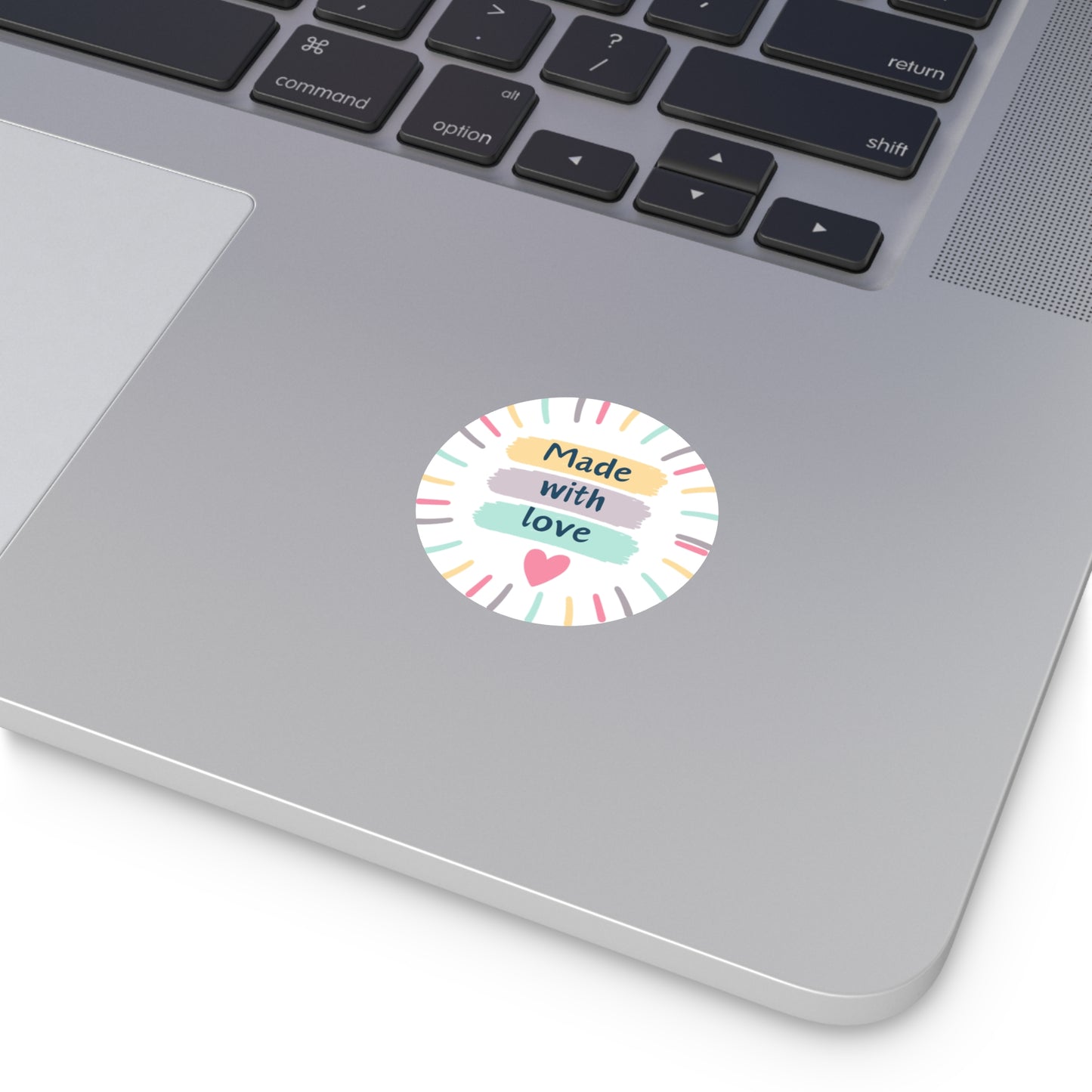 Made with Love Round Vinyl Stickers