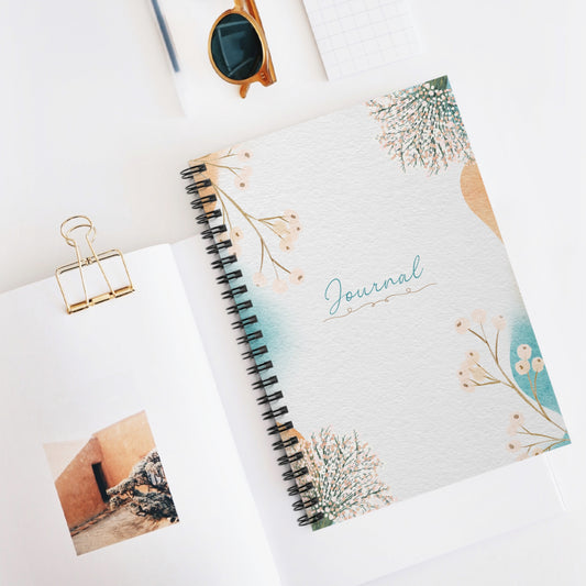 Floral Spiral Notebook - Ruled Journal