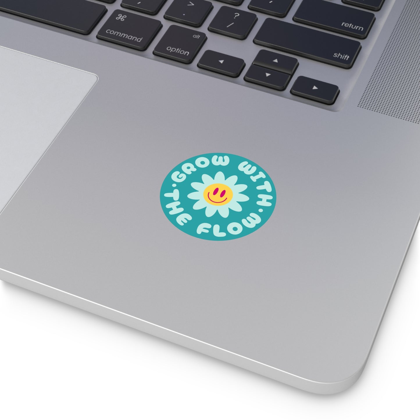Grow with the Flow Round Vinyl Sticker